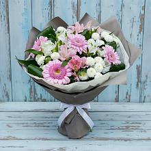 Букет цветов из:  Герберы, Альстромерии и Хризантемы #REPLACE_PRED# Черемушки