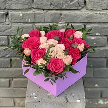 Цветочная композиция из Розы в коробке в Черемушки
