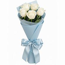 Букет 5 Белых роз Проуд в Черемушки