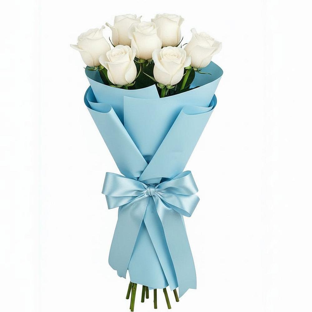 Букет 7 белых роз Проуд в Черемушки