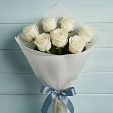Букет 7 Белых роз Эдлесс Лав в Черемушки