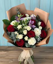 Букет цветов из:  Розы и Альстромерии в Черемушки