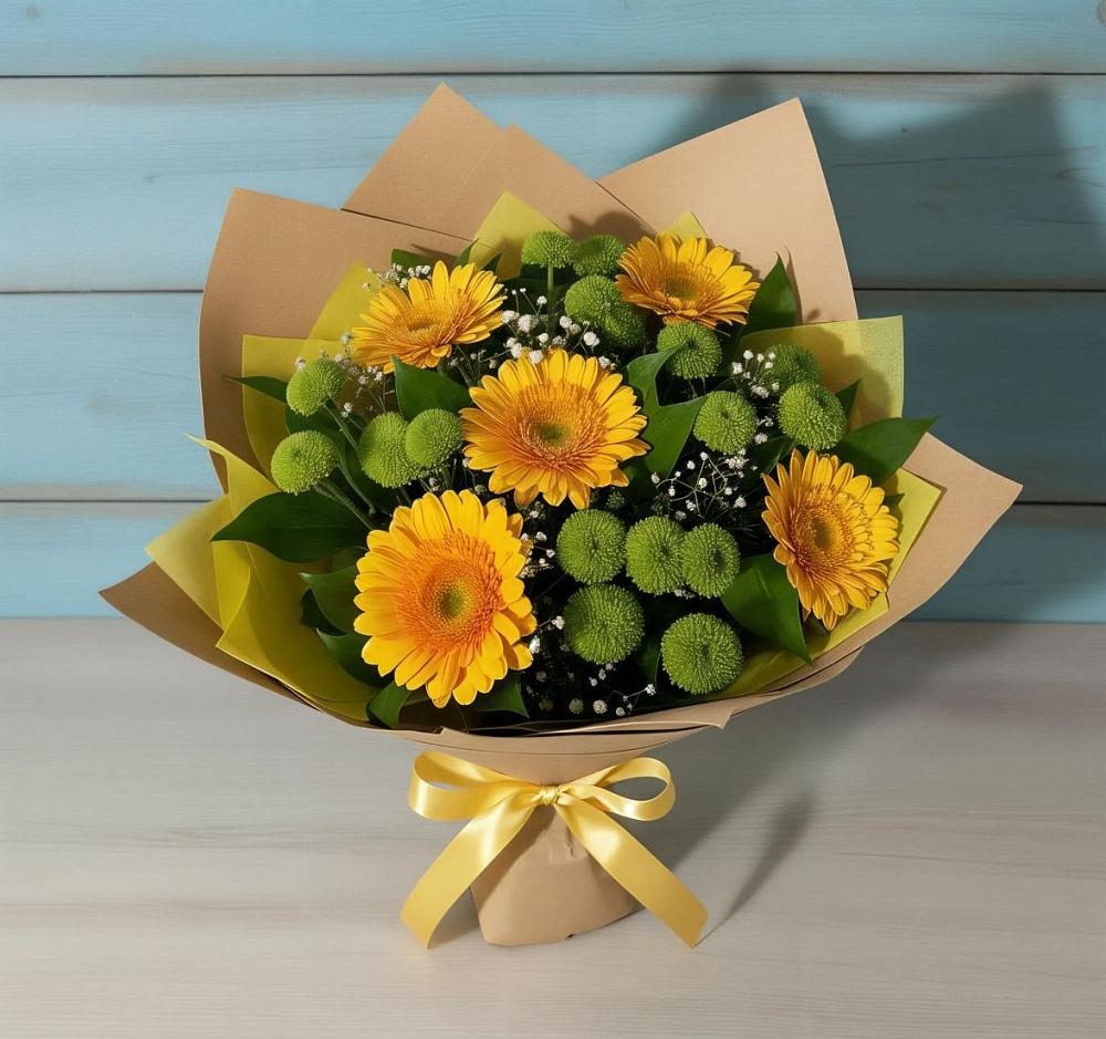 Букет цветов из: Герберы и Хризантемы в Черемушки