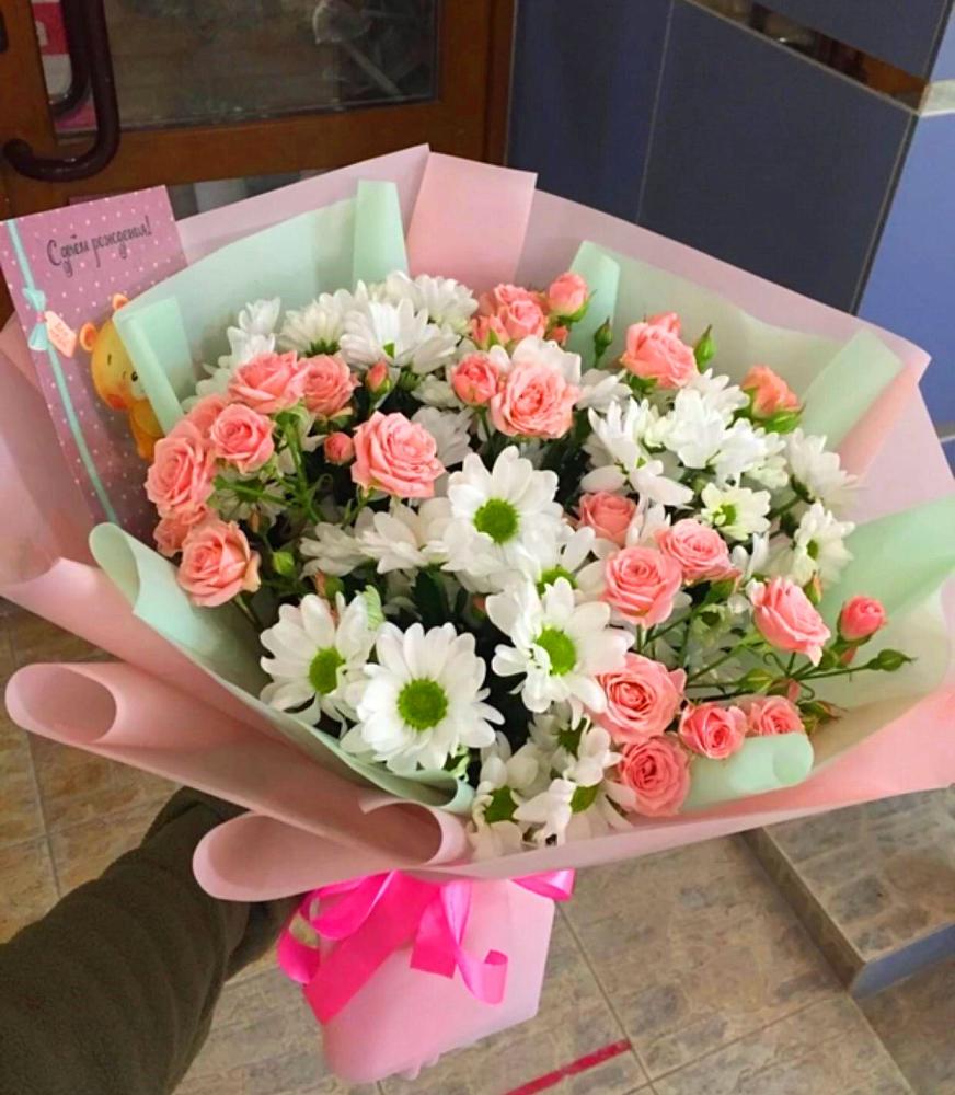 Букет цветов из: Розы и Хризантемы в Черемушки