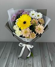 Букет цветов из:  Розы, Герберы и Хризантемы #REPLACE_PRED# Черемушки