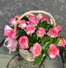 Цветочная композиция из Розы в корзине #REPLACE_PRED# Черемушки