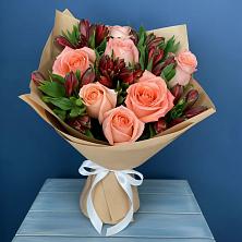 Букет цветов из:  Розы и Альстромерии в Черемушки