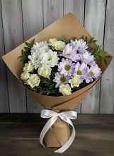 Букет цветов из:  Хризантемы и Розы в Черемушки