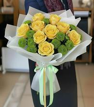 Букет цветов из:  Хризантемы и Розы в Черемушки