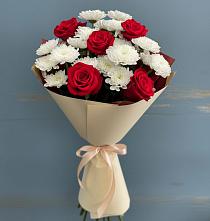 Букет цветов из:  Розы и Хризантемы в Черемушки