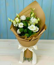 Букет цветов из:  Хризантемы и Лизиантусы в Черемушки