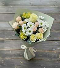 Букет цветов из:  Альстромерии, Розы и Хризантемы в Черемушки