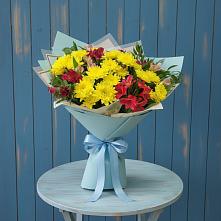 Букет цветов из:  Альстромерии и Хризантемы #REPLACE_PRED# Черемушки